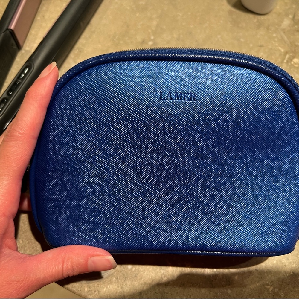 La Mer Blue Cosmetic Pouch